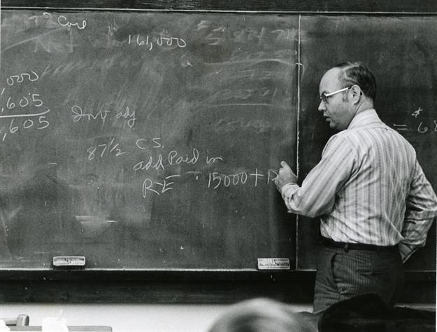 Art Gilbert teaching at Manchester in the 1970s