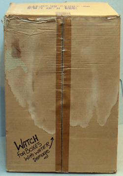 water damaged boxes