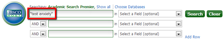 EBSCO search example