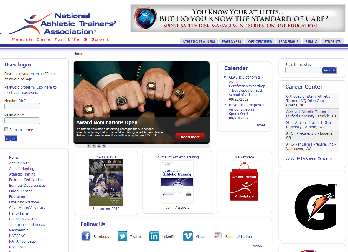 National Athletic Trainer's Association