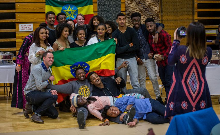 International Students at Taste of Africa