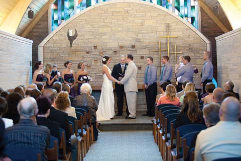 Wedding at the Petersime Chapel