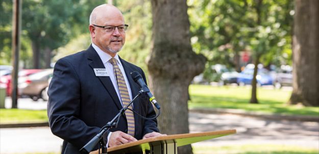 Dave McFadden at Peace Pole Dedication 2016 Dave McFadden at Peace Pole Dedication 2016