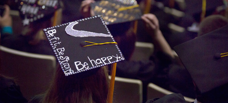 Painted graduation cap