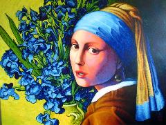 Van Gogh Reflects on Vermeer, acrylic, Jim Scott