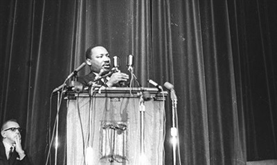 Martin Luther King, Jr Speaks at Manchester
