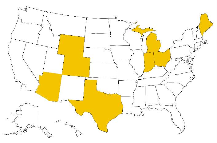 MU students enrolled in the program by state