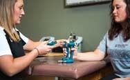 Two students work together in orthopedic studies minor