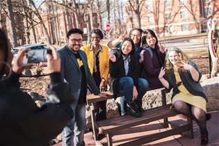 Students pose for minior diversity and inclusion