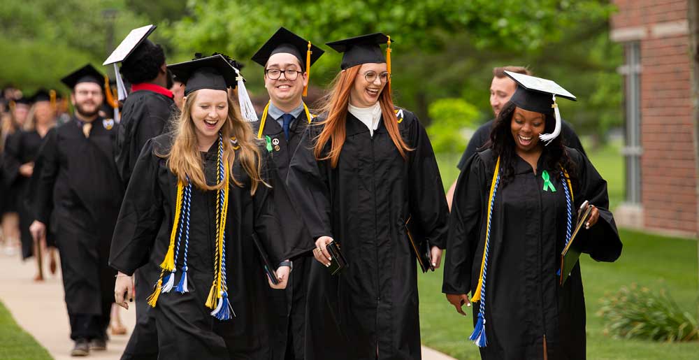 Students excitedly celebrate on Graduation Day!