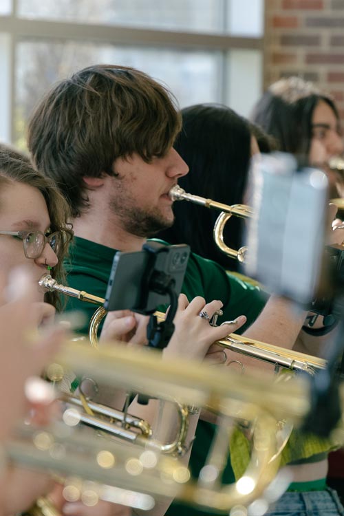 Photo of the Gold and Black Attack Pep Band!