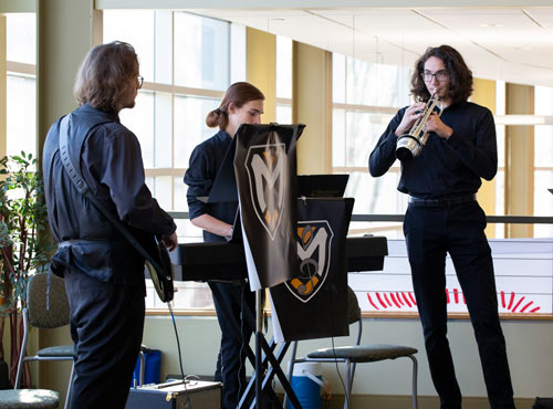 The Jazz Combo performing at an alumni event in the Jo Young Switzer Center