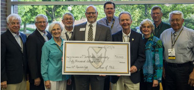 Manchester Class of 1966 presents $50,000 check to President Dave McFadden