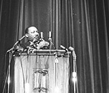 Martin Luther King Jr. speaks at Manchestester in 1968