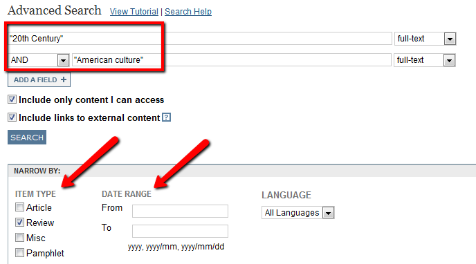 Searching JSTOR
