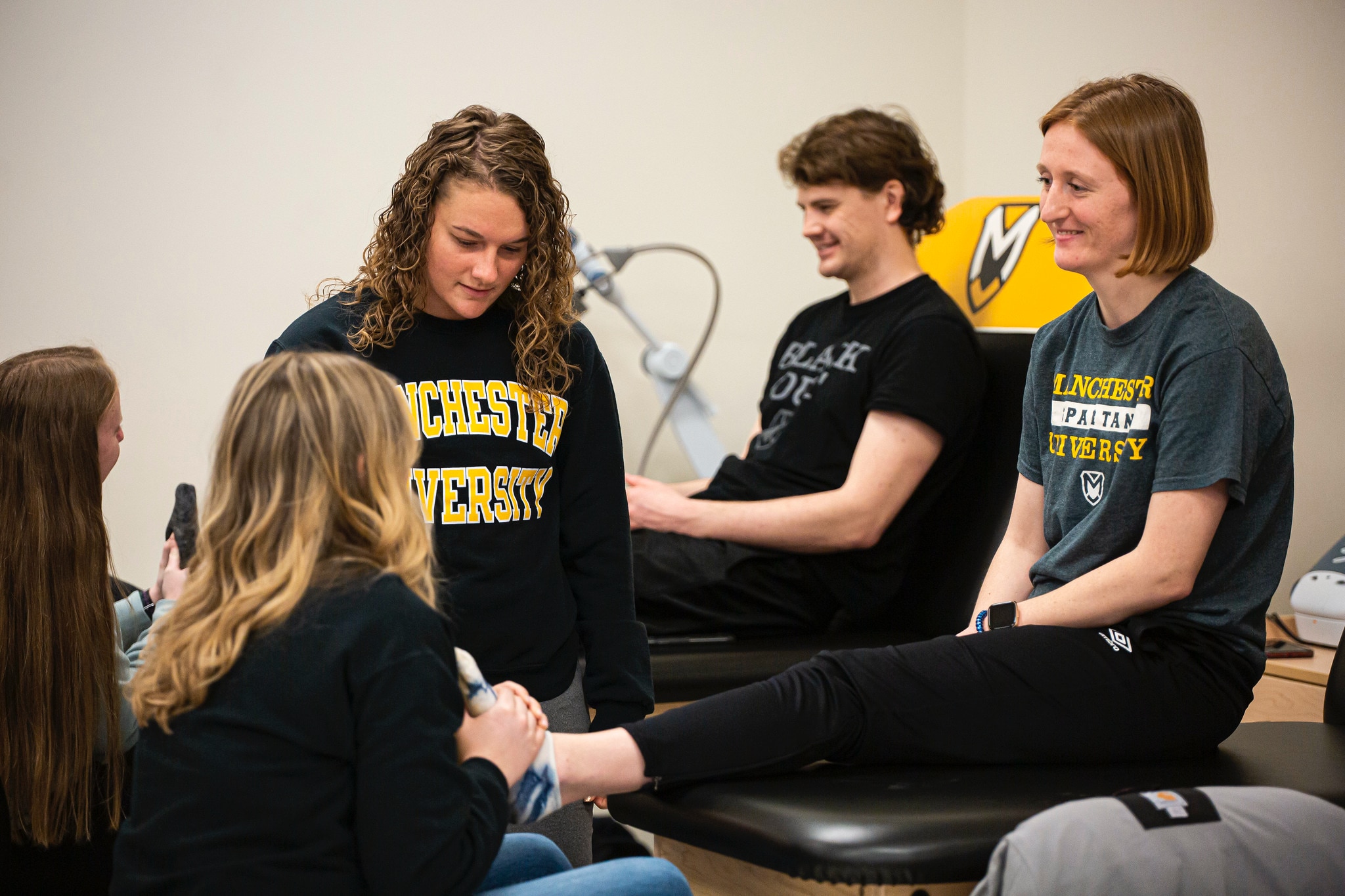 Athletic Training students in lab classroom