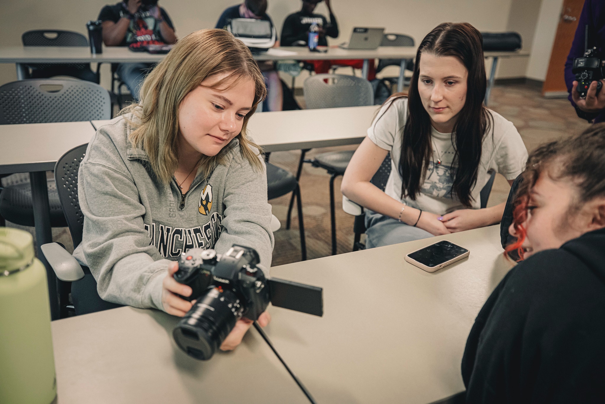 Digital Media students with camera