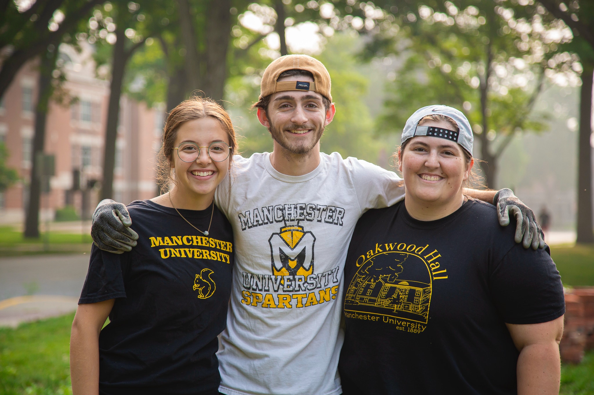 Environmental Studies students outside smiling