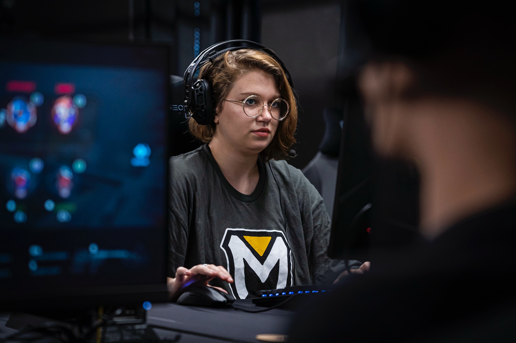 Esports female student gaming