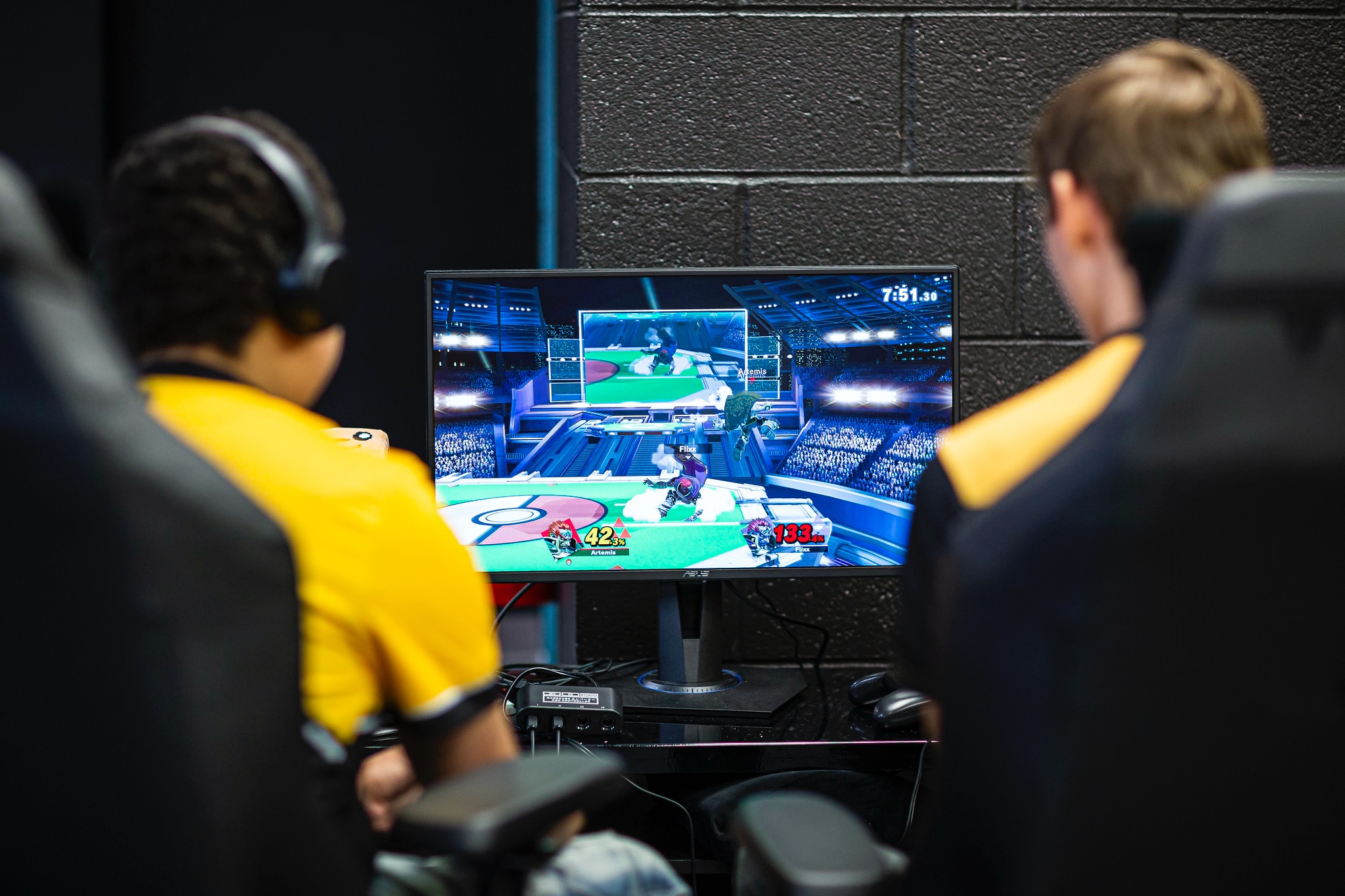 Esports two male students gaming