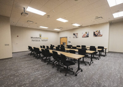 Physical Therapy classroom with tables and chairs at the Fort Wayne Campus