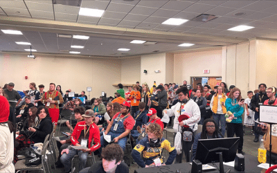 High school students attend the sixth-annual Spartan Showdown tournament.