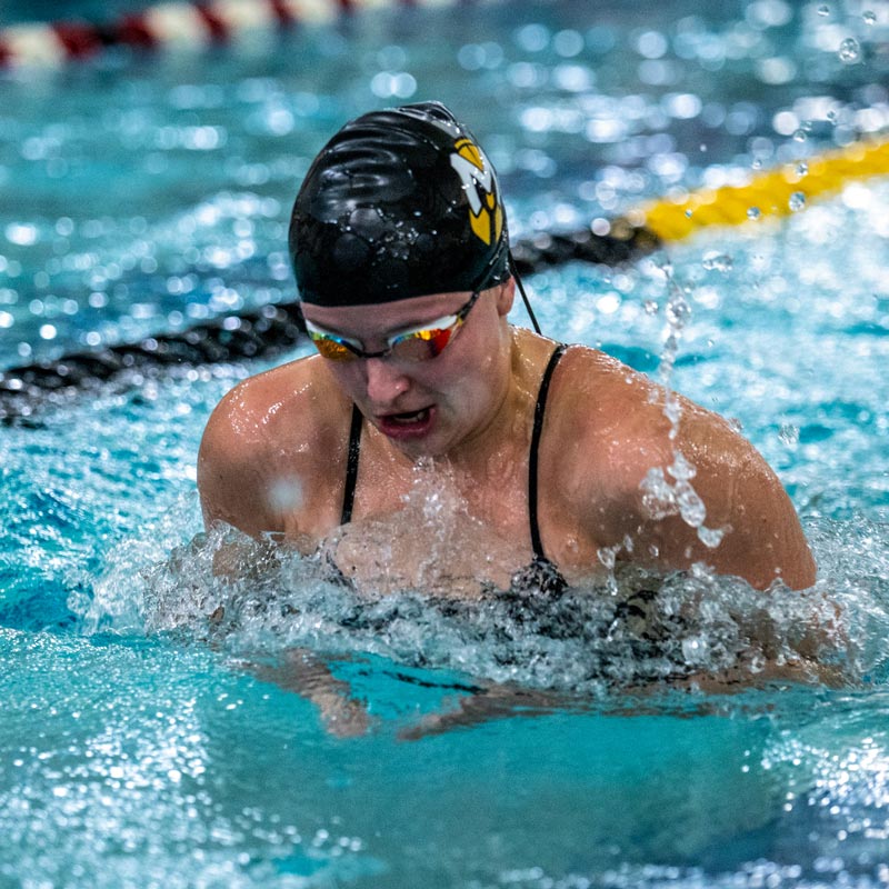 Manchester Swim Team is a Division III NCAA competitor doing the breast stroke.