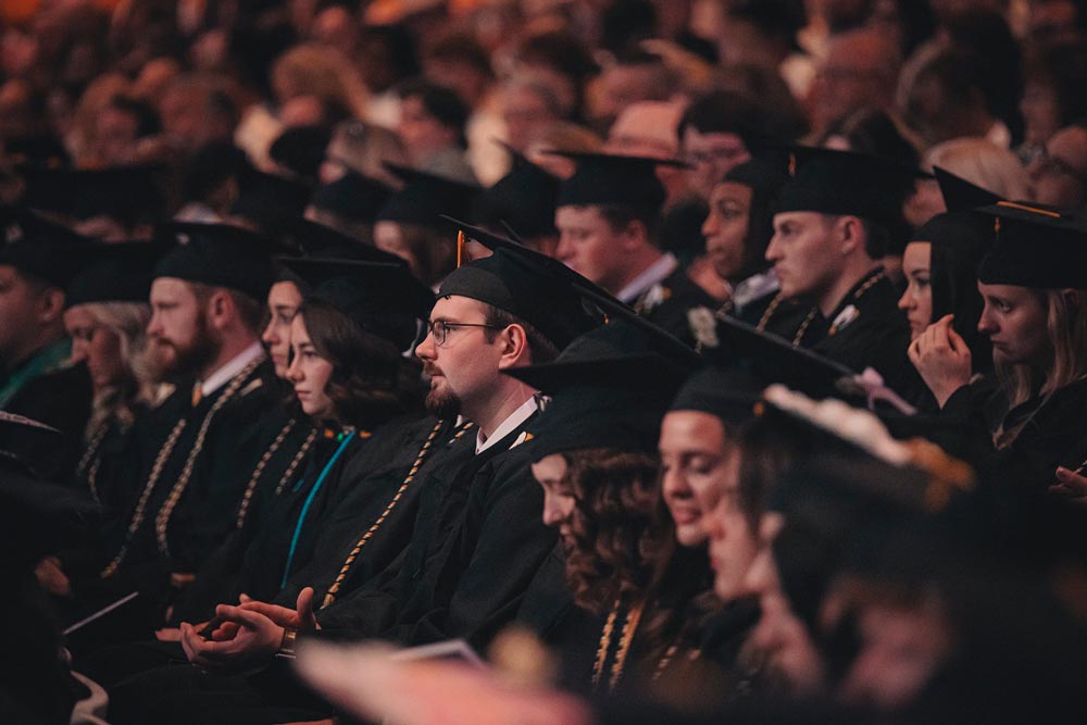 Manchester University undergraduate students attend commencement