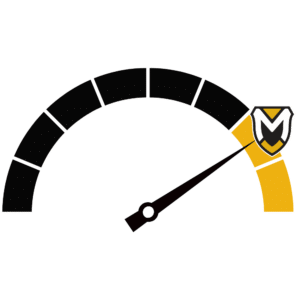 A rev tachometer shows MU above the competition