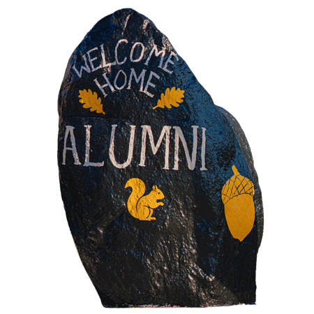 The MU rock is legendary and is painted by students all the time. 